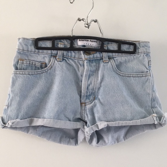 American Apparel Light wash Denim Shorts